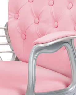 Burostuhl Kunstleder Rosa Hohenverstellbar Princess