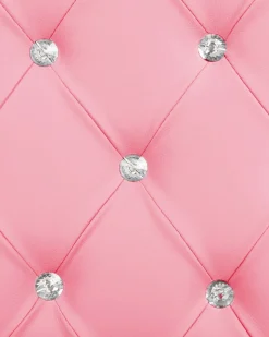 Burostuhl Kunstleder Rosa Mit Kristallsteinen Hohenverstellbar Princess