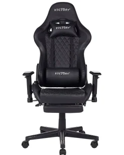 Burostuhl Kunstleder Schwarz Hohenverstellbar Mit Fusstutze Victory