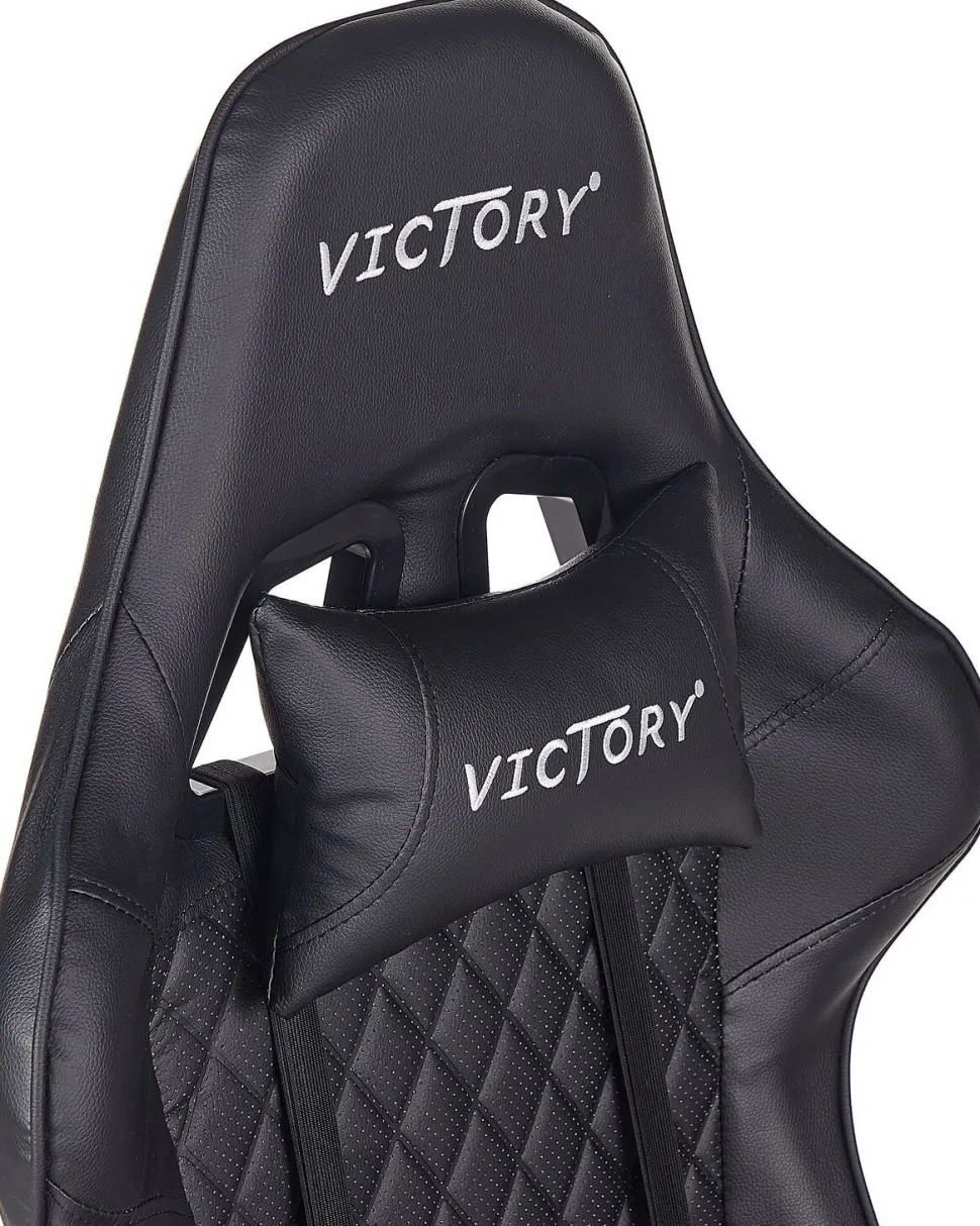 Burostuhl Kunstleder Schwarz Hohenverstellbar Mit Fusstutze Victory