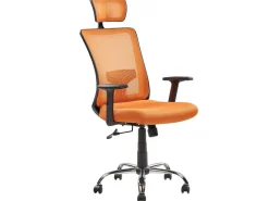 Burostuhl Orange / Schwarz Hohenverstellbar Noble