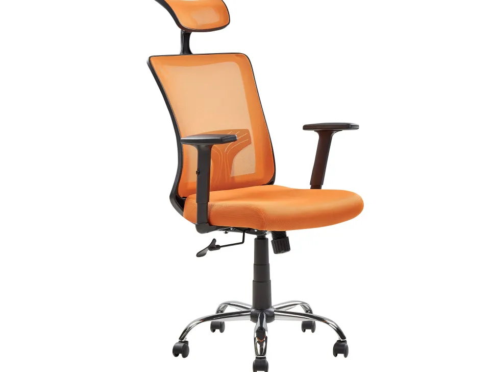 Burostuhl Orange / Schwarz Hohenverstellbar Noble