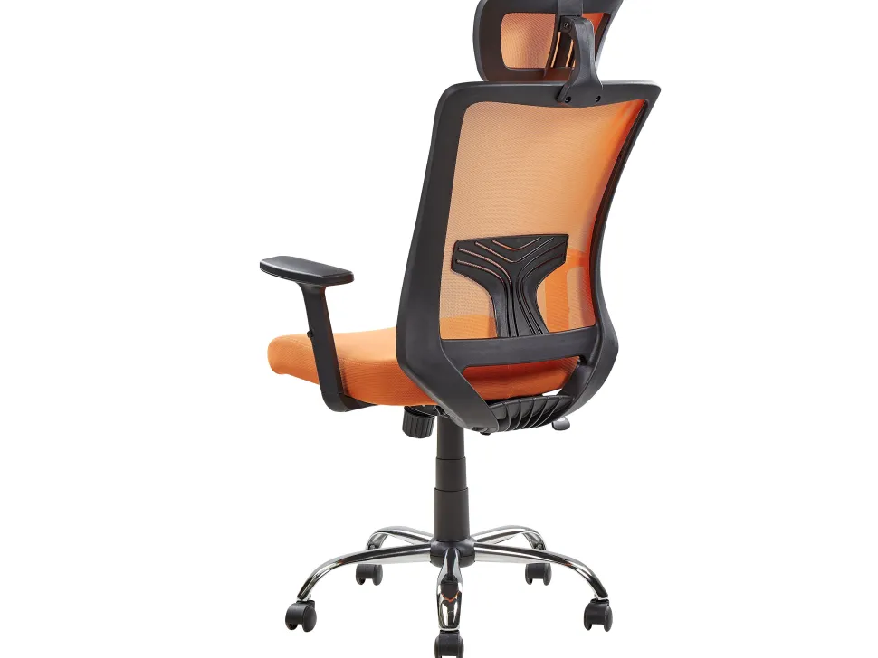 Burostuhl Orange / Schwarz Hohenverstellbar Noble