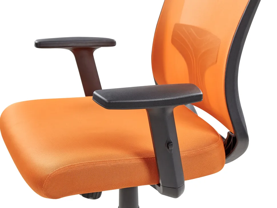 Burostuhl Orange / Schwarz Hohenverstellbar Noble
