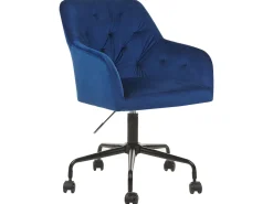 Burostuhl Samtstoff Marineblau Hohenverstellbar Antares