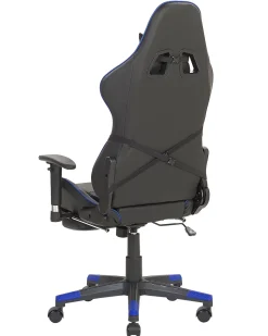Burostuhl Schwarz / Blau Hohenverstellbar Mit Fusstutze Victory