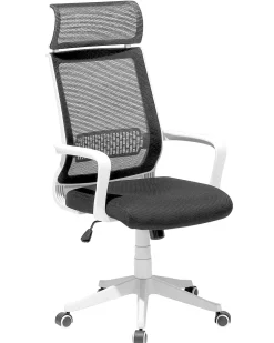 Burostuhl Schwarz / Weis Hohenverstellbar Leader