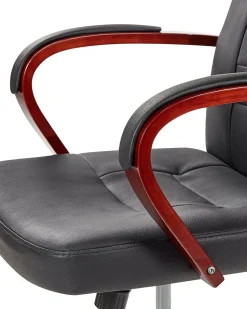 Burostuhl Schwarz Leder Massagefunktion Heizfunktion Diamond