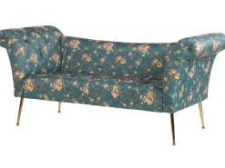 Chaise Lounge Floral Pattern Blue Nantilly