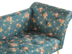 Chaise Lounge Floral Pattern Blue Nantilly