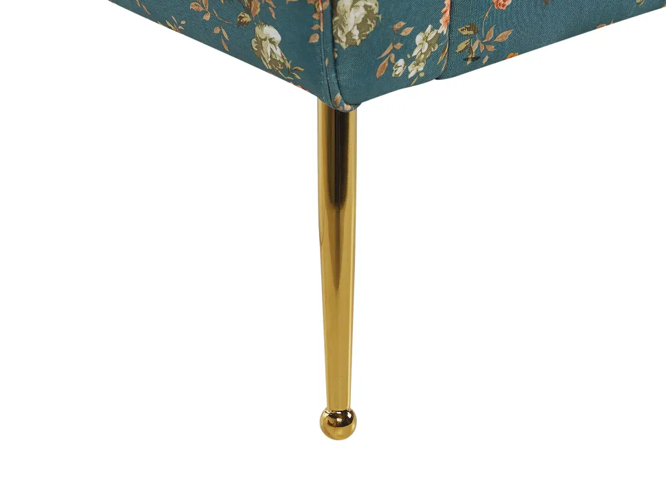 Chaise Lounge Floral Pattern Blue Nantilly