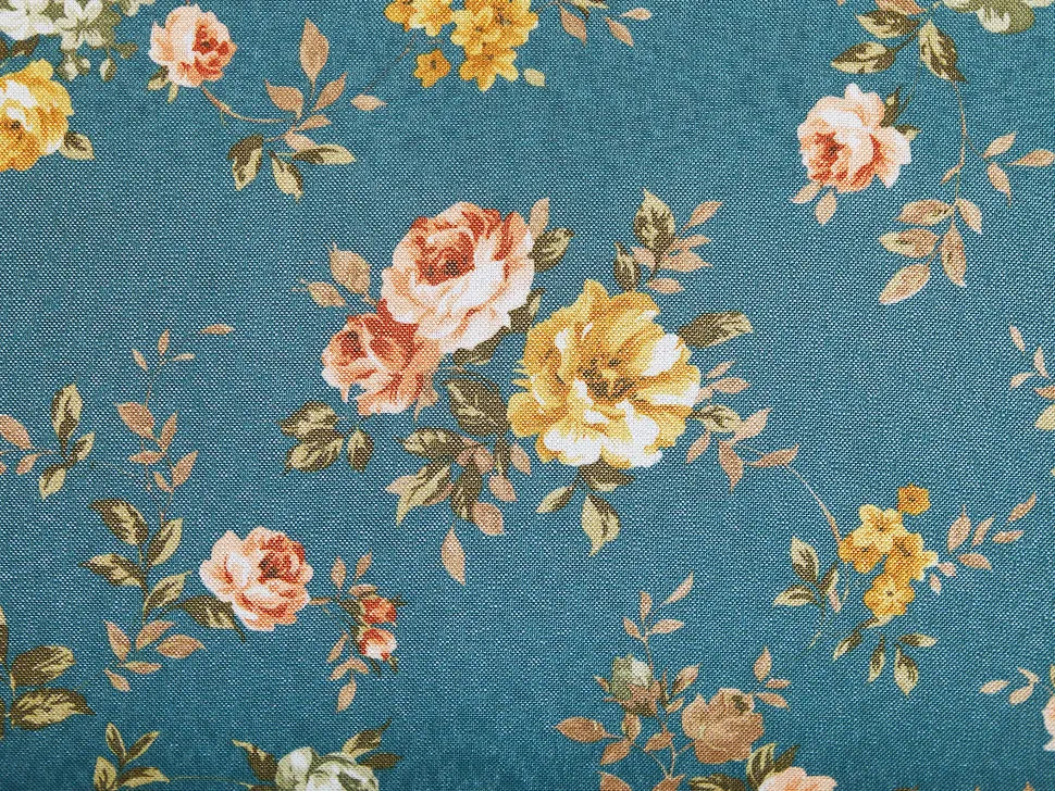 Chaise Lounge Floral Pattern Blue Nantilly