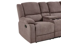 Corner Fabric Manual Recliner Sofa Beige Rokke