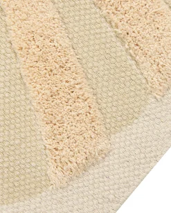 Cotton Kids Rug Lion Print 80 X 150 Cm Beige Balari