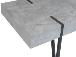 Couchtisch Betonoptik / Schwarz Rechteckig 60 X 100 Cm Adena