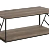 Couchtisch Dunkler Holzfarbton Rechteckig 60 X 120 Cm Forres