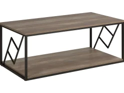 Couchtisch Dunkler Holzfarbton Rechteckig 60 X 120 Cm Forres