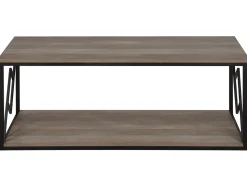 Couchtisch Dunkler Holzfarbton Rechteckig 60 X 120 Cm Forres