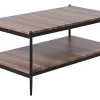 Couchtisch Dunkler Holzfarbton / Schwarz Rechteckig Avoca