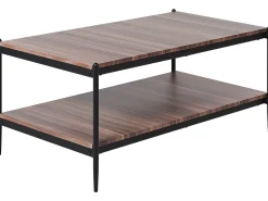 Couchtisch Dunkler Holzfarbton / Schwarz Rechteckig Avoca
