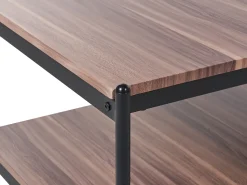 Couchtisch Dunkler Holzfarbton / Schwarz Rechteckig Avoca
