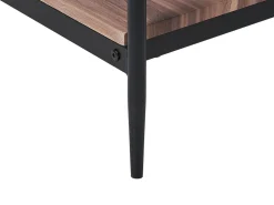 Couchtisch Dunkler Holzfarbton / Schwarz Rechteckig Avoca
