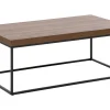 Couchtisch Dunkler Holzfarbton / Schwarz Rechteckig 100 X 60 X 40 Cm Delano