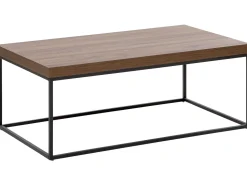 Couchtisch Dunkler Holzfarbton / Schwarz Rechteckig 100 X 60 X 40 Cm Delano