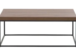 Couchtisch Dunkler Holzfarbton / Schwarz Rechteckig 100 X 60 X 40 Cm Delano
