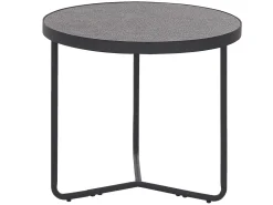 Couchtisch 3Er Set Betonoptik Grau / Schwarz Rund Melody