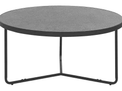 Couchtisch 3Er Set Betonoptik Grau / Schwarz Rund Melody