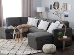 Couchtisch 2Er Set Glas Transparent / Hellbraun Rund Missouri