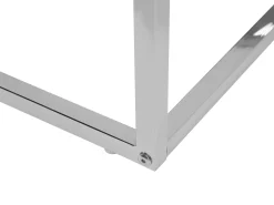 Couchtisch 2Er Set Glas Weis / Silber Quadratisch Brea
