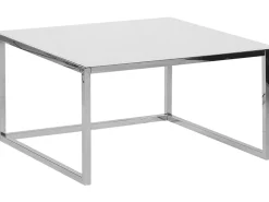 Couchtisch 2Er Set Glas Weis / Silber Quadratisch Brea