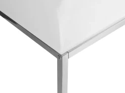 Couchtisch 2Er Set Glas Weis / Silber Quadratisch Brea