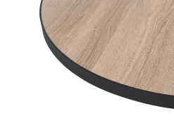 Couchtisch 3Er Set Holzoptik Hellbraun / Schwarz Rund Melody