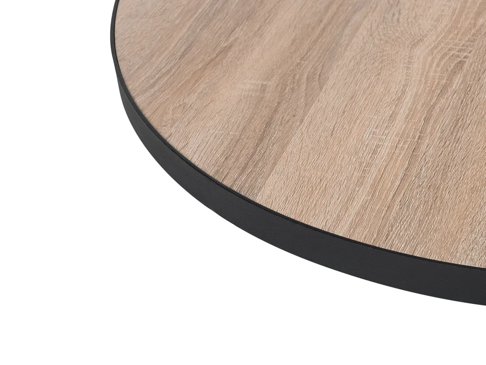 Couchtisch 2Er Set Holzoptik Hellbraun / Schwarz Gross Und Mittelgros Rund Melody