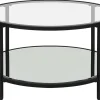 Couchtisch Glas / Metall Schwarz 70 Cm Birney