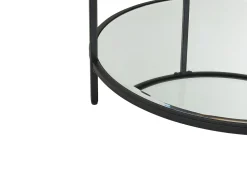 Couchtisch Glas / Metall Schwarz 70 Cm Birney