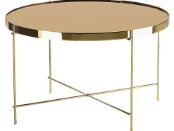 Couchtisch Glas Gold / Goldbraun 63 Cm Lucea