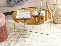 Couchtisch Glas Gold / Goldbraun 63 Cm Lucea