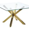 Couchtisch Glas Gold Quadratisch 70 X 70 Cm Starlight