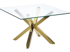 Couchtisch Glas Gold Quadratisch 70 X 70 Cm Starlight