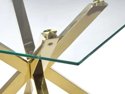 Couchtisch Glas Gold Quadratisch 70 X 70 Cm Starlight