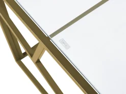 Couchtisch Glas Gold Rechteckig 50 X 100 Cm Orland