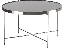 Couchtisch Glas Schwarz / Silber 63 Cm Lucea