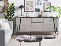 Couchtisch Glas Schwarz / Silber 63 Cm Lucea