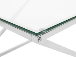 Couchtisch Glas Silber Quadratisch 60 X 60 Cm Beverly