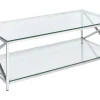 Couchtisch Glas Silber Rechteckig 60 X 120 Cm Audet