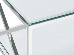 Couchtisch Glas Silber Rechteckig 60 X 120 Cm Audet